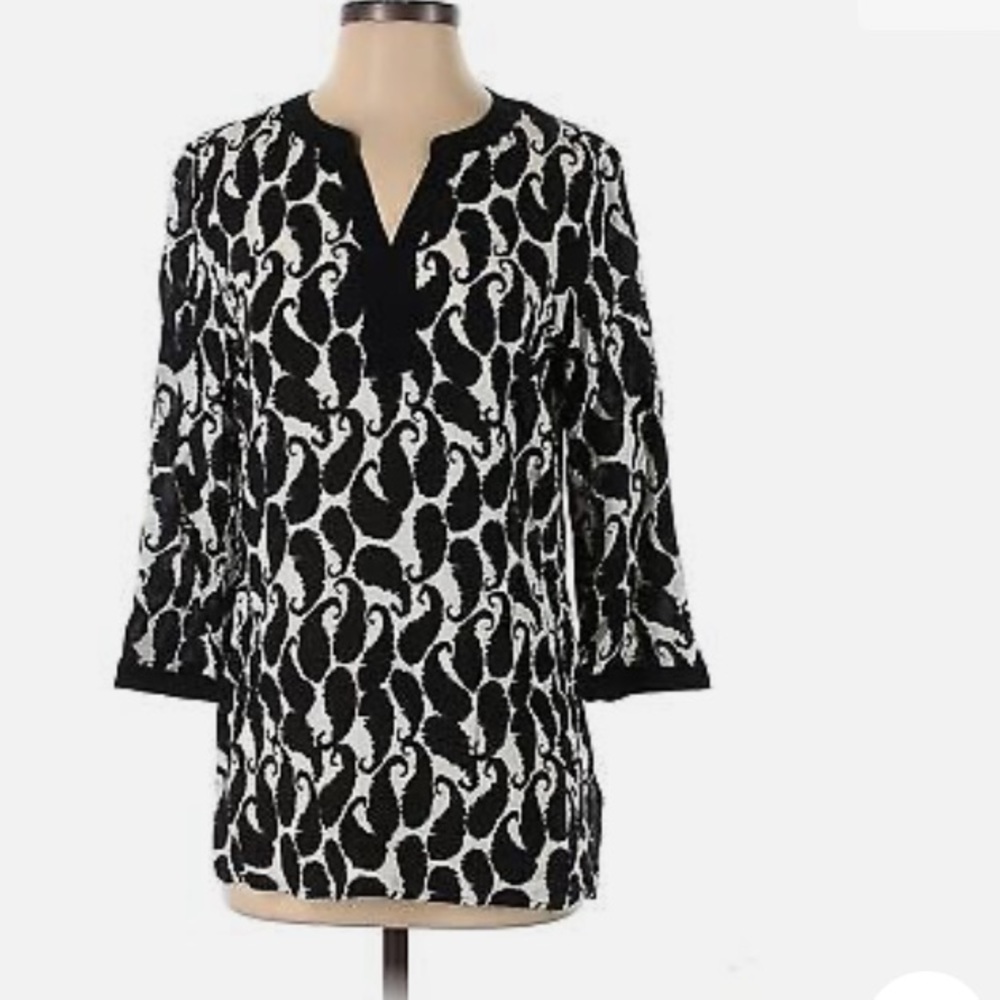 Never been worn Talbots 3/4 sleeve print top